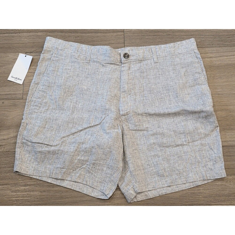 Goodfellow & Co Men's The Every Wear Flat-front Shorts 7" Inseam Size 36 Gray